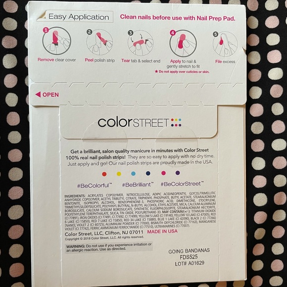 Color Street Retired Going Bandanas Set - Picture 3 of 3